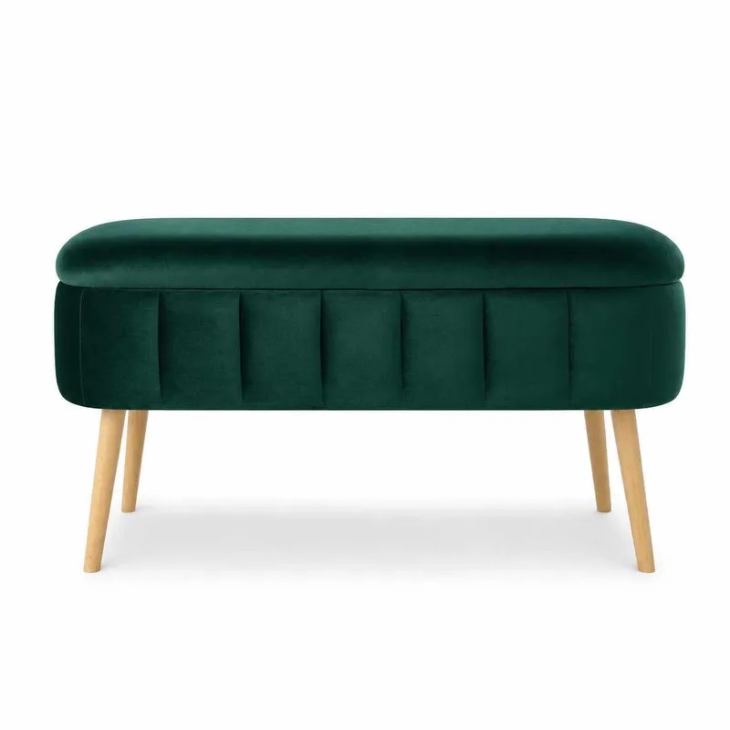 Puf med opbevaring Atelier Del Sofa Oslo Babyface (90 x 46 x 35 cm) Emerald, undefined
