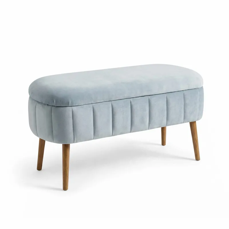 Puf med opbevaring Atelier Del Sofa Oslo Babyface (90 x 46 x 35 cm) Grå, undefined