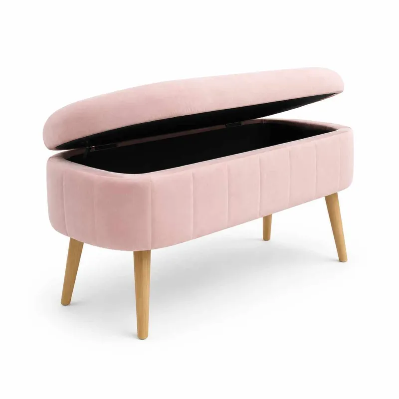 Puf med opbevaring Atelier Del Sofa Oslo Babyface (90 x 46 x 35 cm) Lyserød, undefined