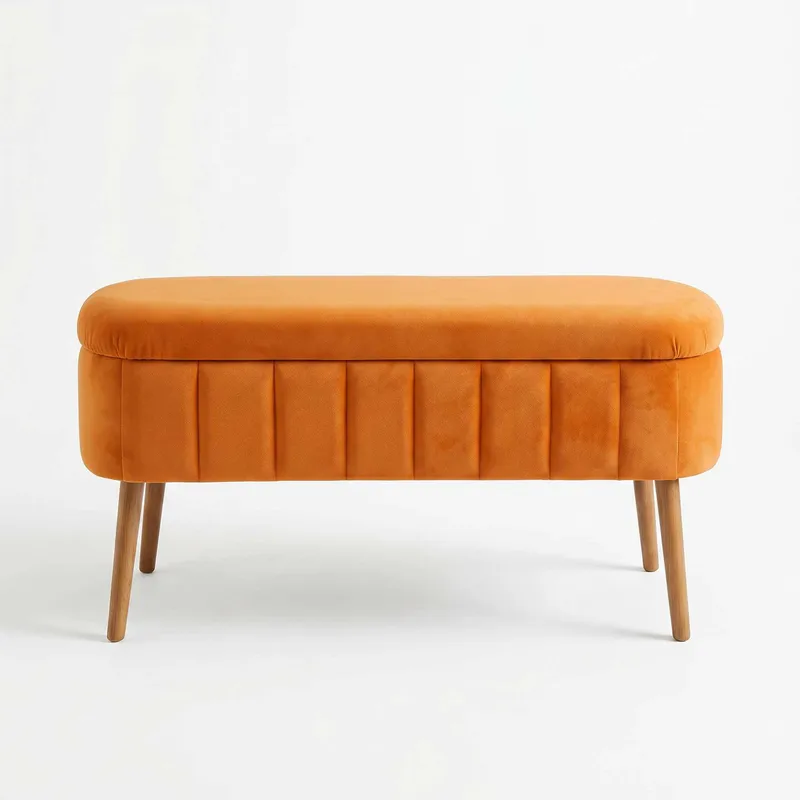 Puf med opbevaring Atelier Del Sofa Oslo Babyface (90 x 46 x 35 cm) Orange, undefined