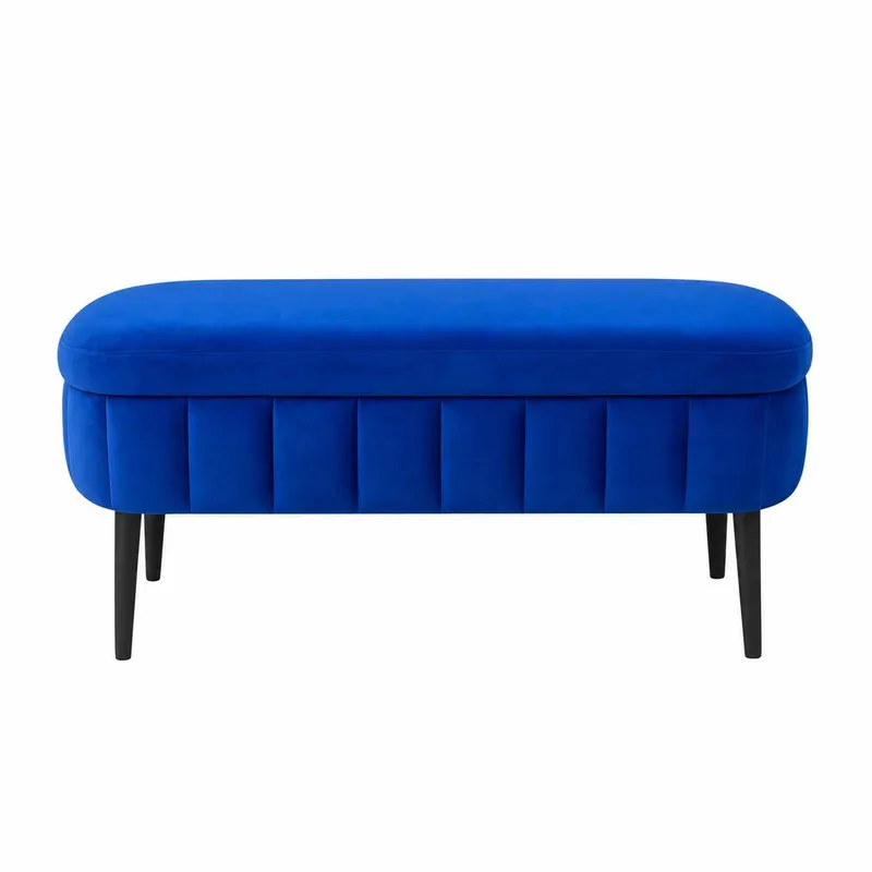 Puf med opbevaring Atelier Del Sofa Oslo Babyface (90 x 46 x 35 cm) Sax Blue, undefined