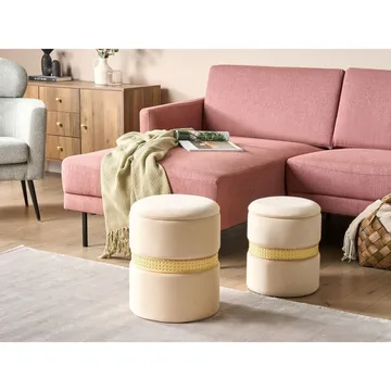 Puf Medford 2-pak - Beige - Møbler - Stole & lænestole - Taburet & skammel - Ottoman
