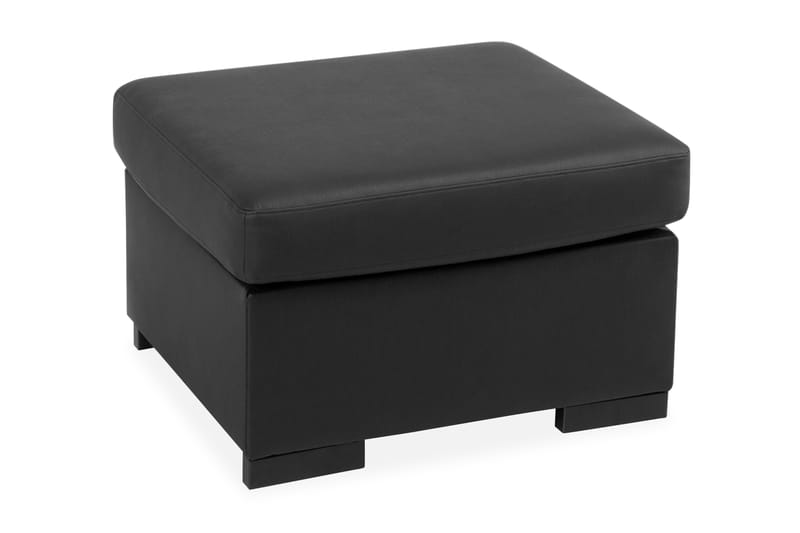 Memphis Puf 70x60 cm Bonded Læder - Sort - Møbler - Stole & lænestole - Taburet & skammel - Puf