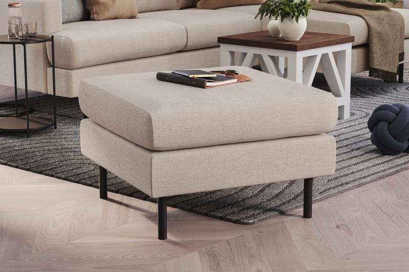 Menard Compact Fodpuf 68 cm - Beige - Møbler - Stole & lænestole - Taburet & skammel - Puf