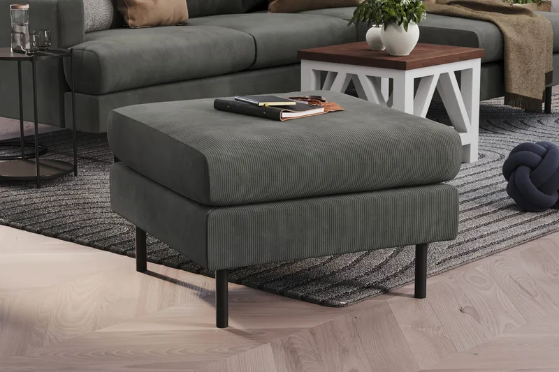 Menard Compact Fodpuf 68 cm - Grå - Møbler - Stole & lænestole - Taburet & skammel - Puf