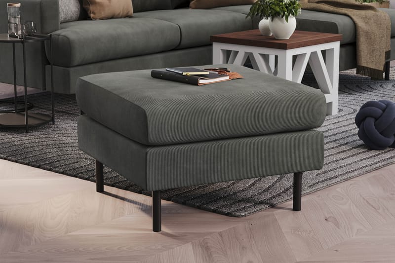 Menard Compact Fodpuf 68 cm - Grå - Møbler - Stole & lænestole - Taburet & skammel - Puf
