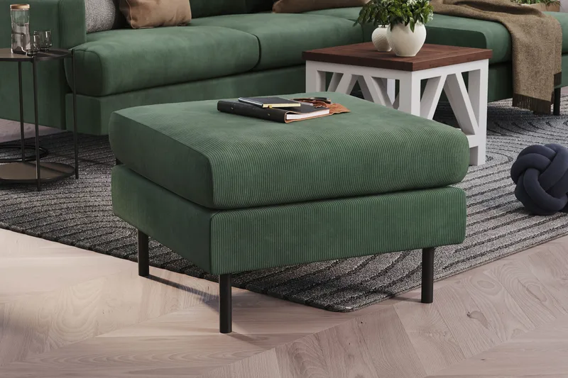 Menard Compact Fodpuf 68 cm - Grøn - Møbler - Stole & lænestole - Taburet & skammel - Puf