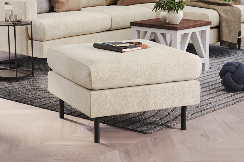 Menard Compact Fodpuf 68 cm - Hvid - Møbler - Stole & lænestole - Taburet & skammel - Puf