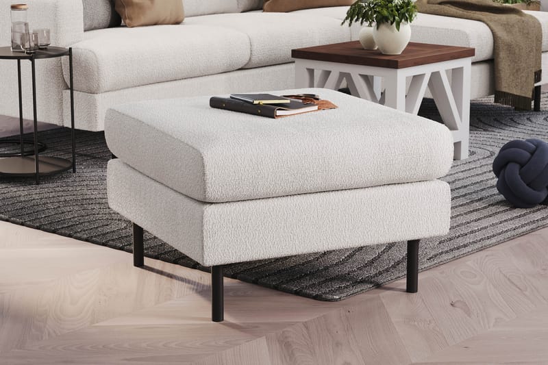 Menard Compact Fodpuf 68 cm - Hvid - Møbler - Stole & lænestole - Taburet & skammel - Puf