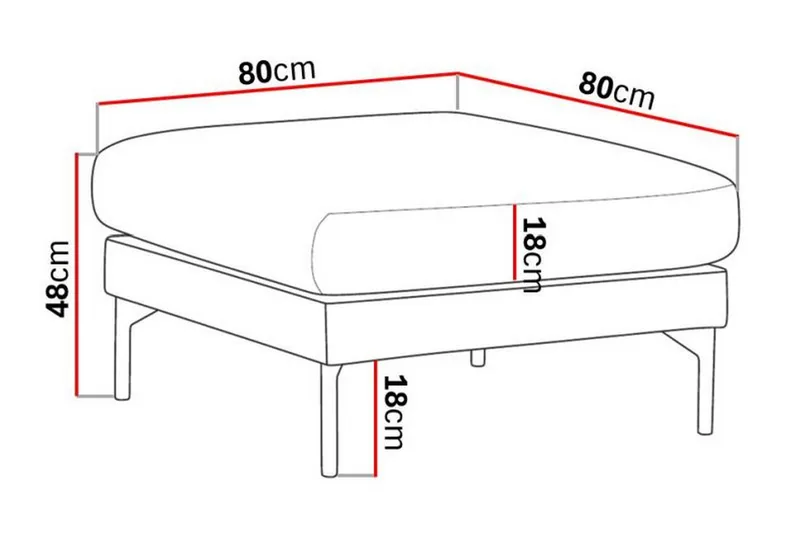 Menard Fodskammel - Grå - Møbler - Stole & lænestole - Taburet & skammel - Puf