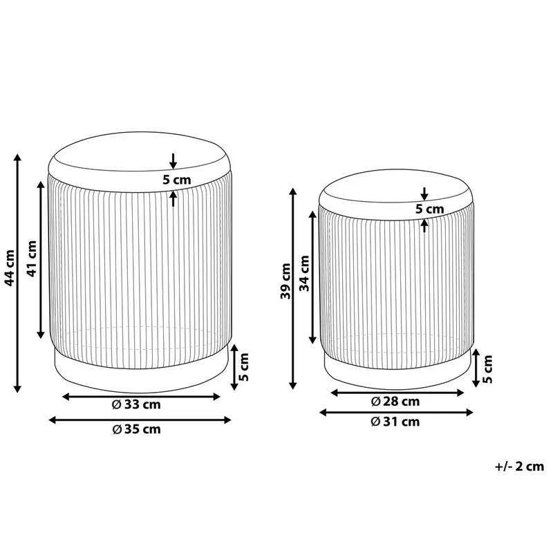 Puf Miramar 2-pak - Møbler - Stole & lænestole - Taburet & skammel - Ottoman