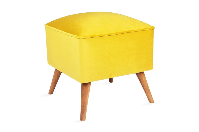 Mostert Fodskammel - Gul - Møbler - Stole & lænestole - Taburet & skammel - Puf