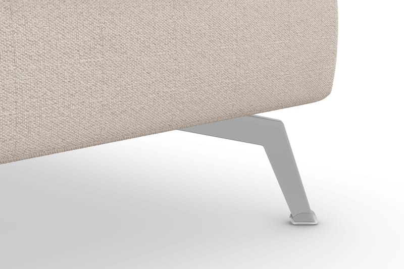 Ocean Lyx Fodskammel - Beige/Krom - Møbler - Stole & lænestole - Taburet & skammel - Puf