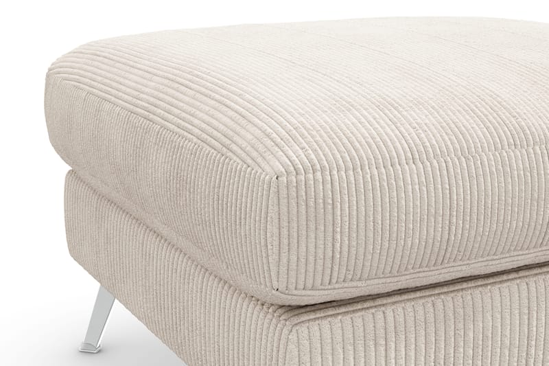 Ocean Lyx Fodskammel - Beige/Krom - Møbler - Stole & lænestole - Taburet & skammel - Puf