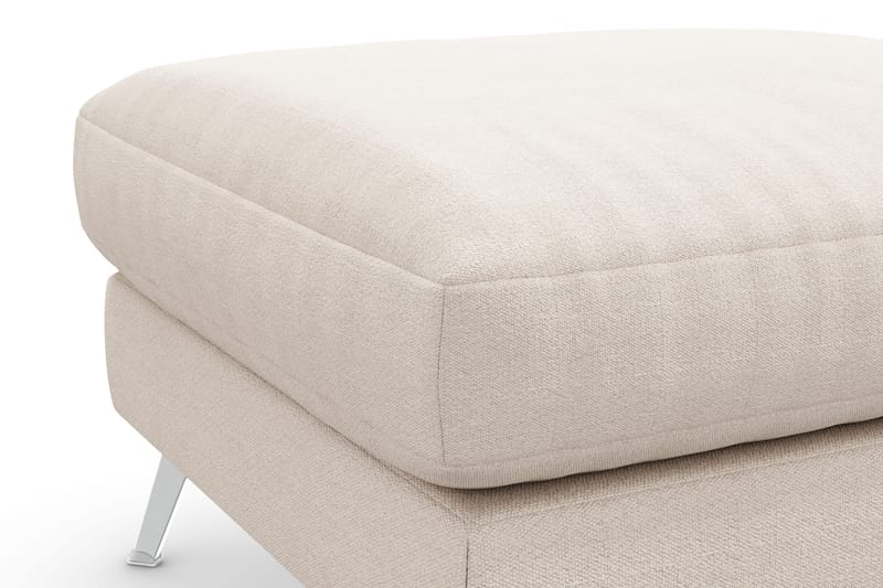 Ocean Lyx Fodskammel - Beige/Krom - Møbler - Stole & lænestole - Taburet & skammel - Puf