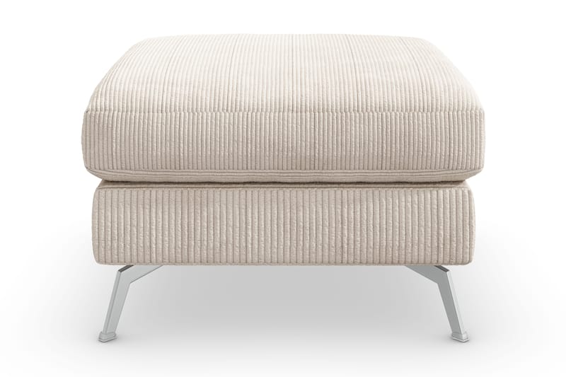 Ocean Lyx Fodskammel - Beige/Krom - Møbler - Stole & lænestole - Taburet & skammel - Puf