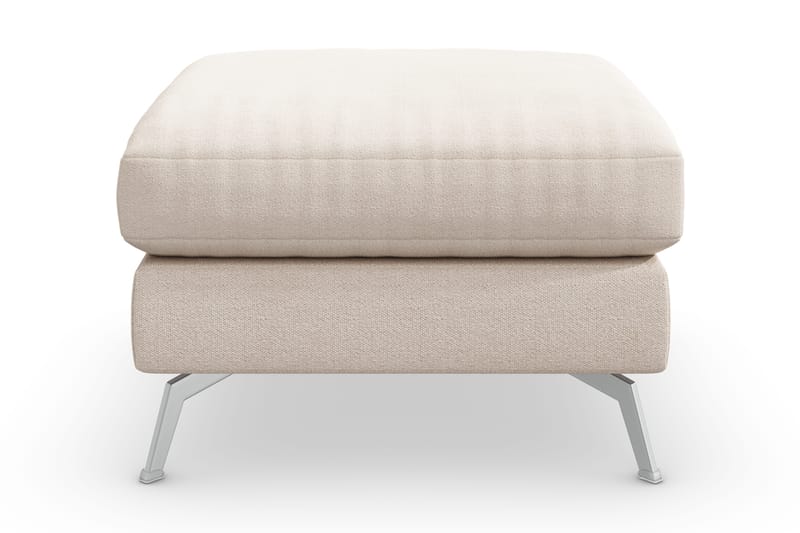 Ocean Lyx Fodskammel - Beige/Krom - Møbler - Stole & lænestole - Taburet & skammel - Puf