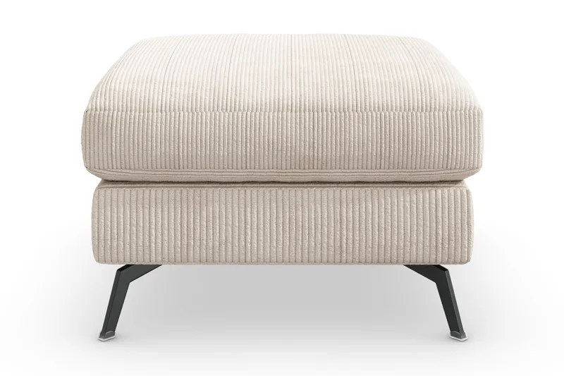 Ocean Lyx Fodskammel - Beige/Sort - Møbler - Stole & lænestole - Taburet & skammel - Puf