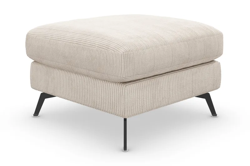 Ocean Lyx Fodskammel, Beige/Sort