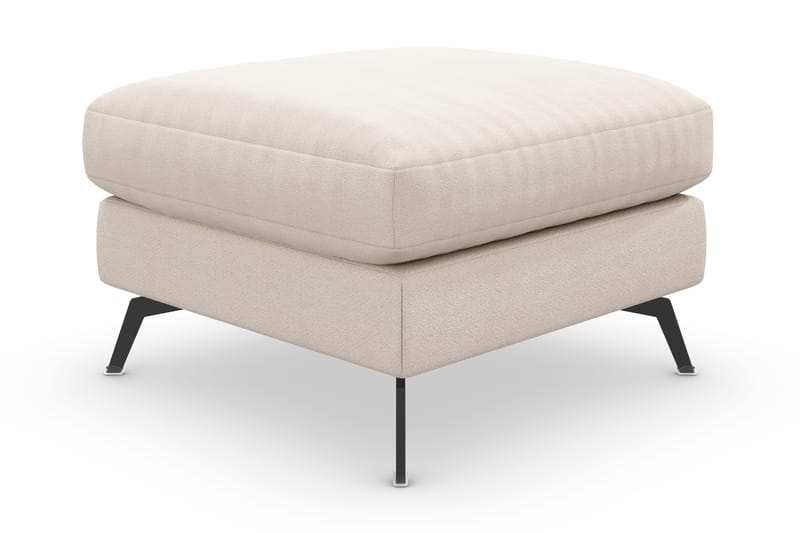 Ocean Lyx Fodskammel - Beige/Sort - Møbler - Stole & lænestole - Taburet & skammel - Puf