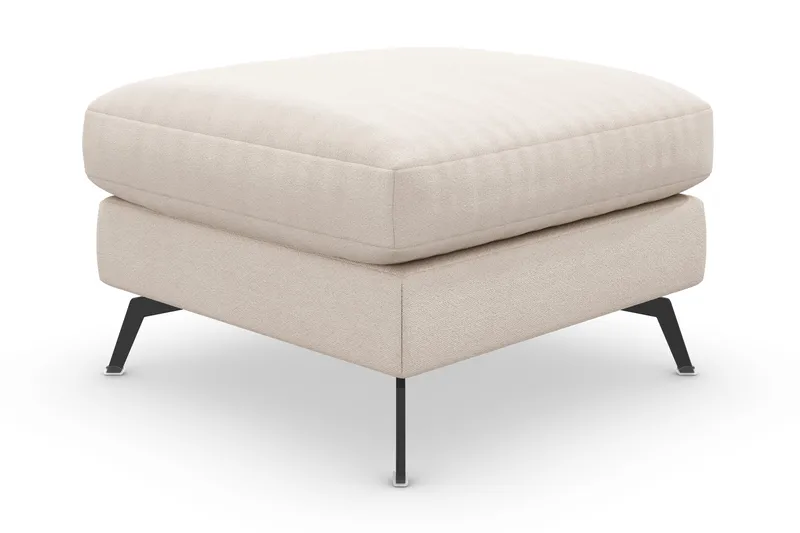 Ocean Lyx Fodskammel - Beige/Sort - Møbler - Stole & lænestole - Taburet & skammel - Puf