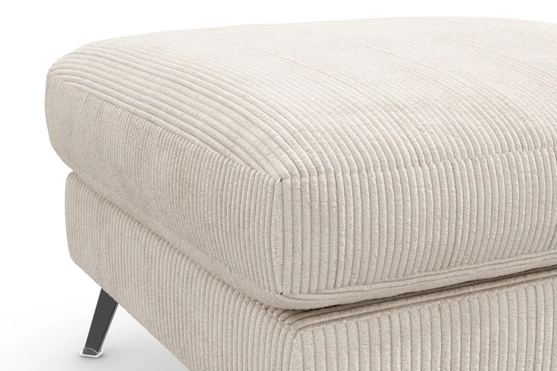 Ocean Lyx Fodskammel - Beige/Sort - Møbler - Stole & lænestole - Taburet & skammel - Puf