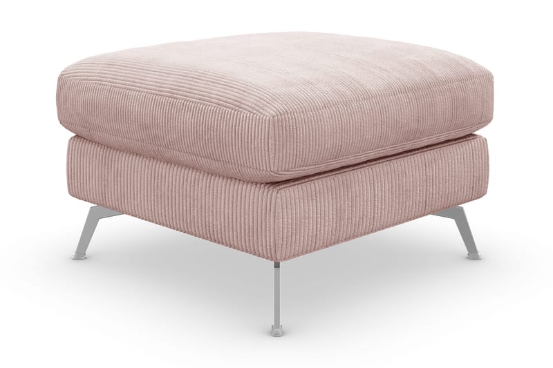 Ocean Lyx Fodskammel, Lyserød/Krom