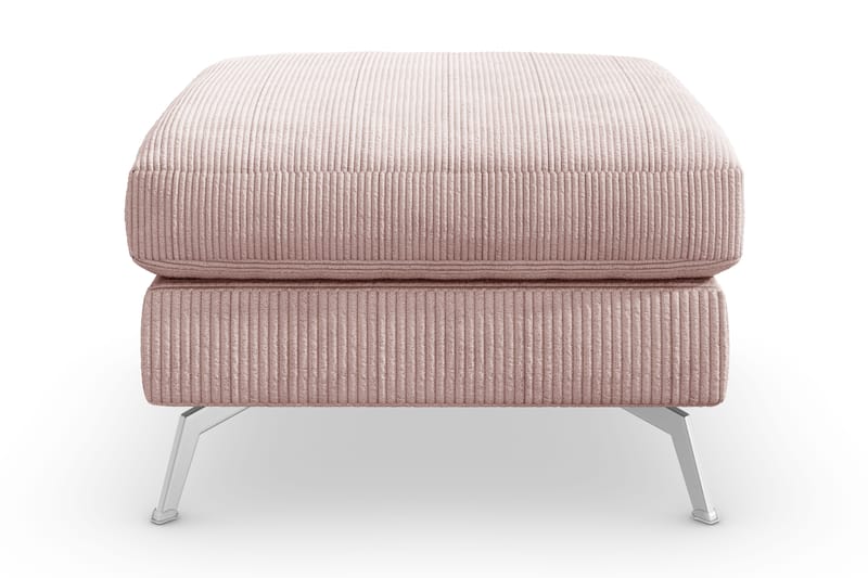 Ocean Lyx Fodskammel - Lyserød/Krom - Møbler - Stole & lænestole - Taburet & skammel - Puf