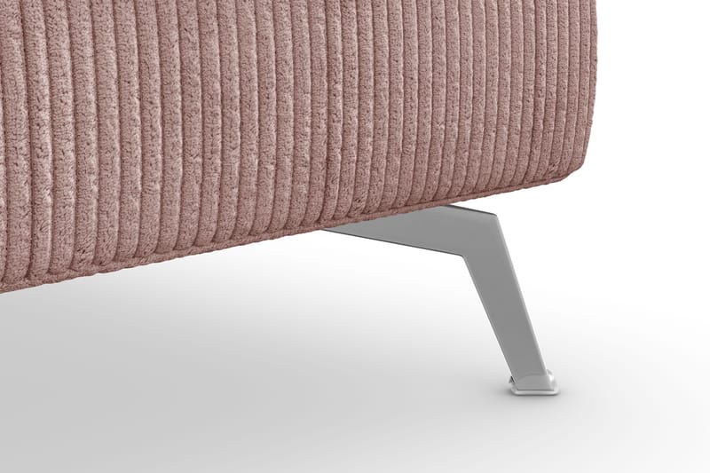 Ocean Lyx Fodskammel - Lyserød/Krom - Møbler - Stole & lænestole - Taburet & skammel - Puf