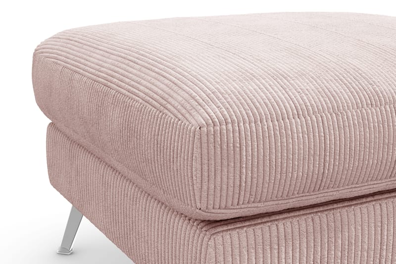 Ocean Lyx Fodskammel - Lyserød/Krom - Møbler - Stole & lænestole - Taburet & skammel - Puf