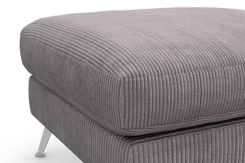 Ocean Lyx Fodskammel - Mørkegrå/Krom - Møbler - Stole & lænestole - Taburet & skammel - Puf