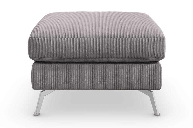 Ocean Lyx Fodskammel - Mørkegrå/Krom - Møbler - Stole & lænestole - Taburet & skammel - Puf