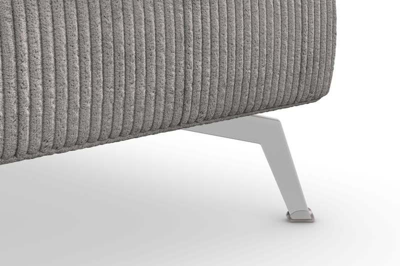 Ocean Lyx Fodskammel - Mørkegrå/Krom - Møbler - Stole & lænestole - Taburet & skammel - Puf