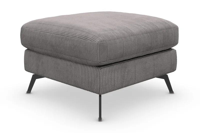 Ocean Lyx Fodskammel - Mørkegrå/Sort - Møbler - Stole & lænestole - Taburet & skammel - Puf