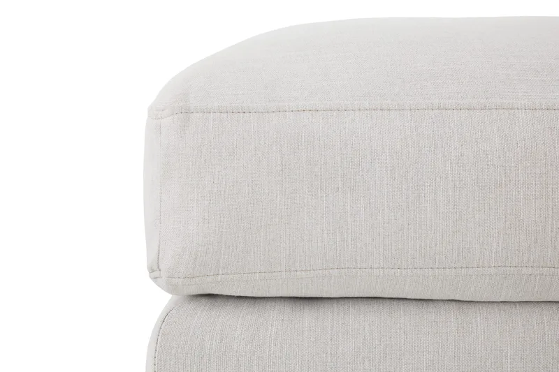 Ocean Lyx Puf - Beige Linned, Forkromede Ben - Møbler - Stole & lænestole - Taburet & skammel - Puf