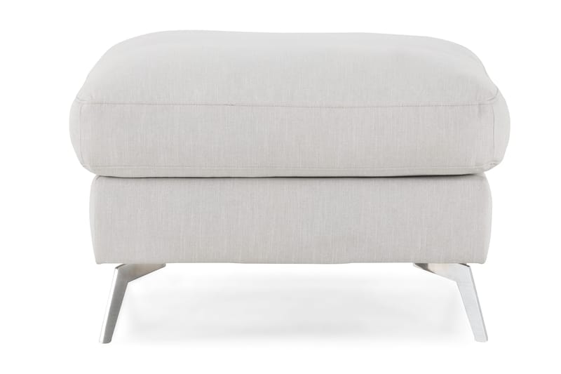 Ocean Lyx Puf - Beige Linned, Forkromede Ben - Møbler - Stole & lænestole - Taburet & skammel - Puf