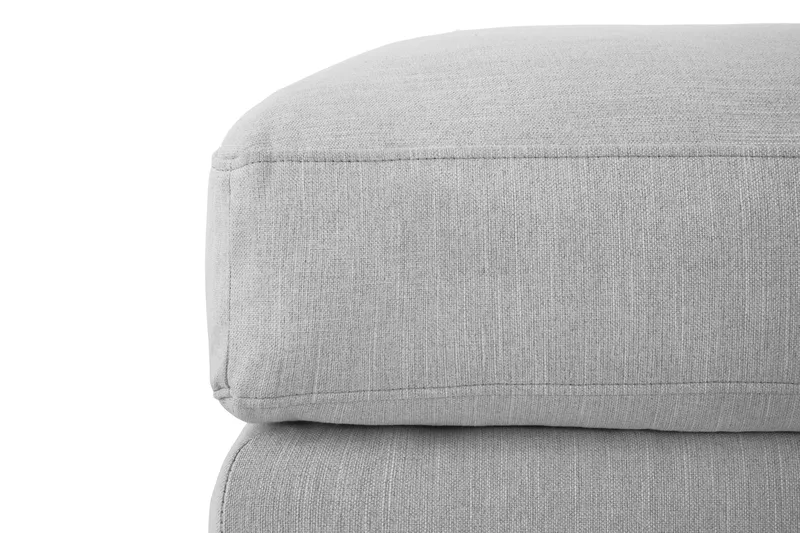 Ocean Lyx Puf - Grå Linned, Sorte Ben - Møbler - Stole & lænestole - Taburet & skammel - Puf