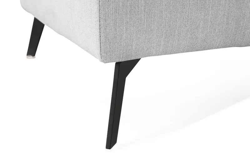 Ocean Lyx Puf - Grå Linned, Sorte Ben - Møbler - Stole & lænestole - Taburet & skammel - Puf