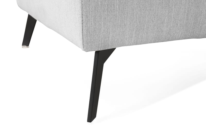 Ocean Lyx Puf - Grå Linned, Sorte Ben - Møbler - Stole & lænestole - Taburet & skammel - Puf