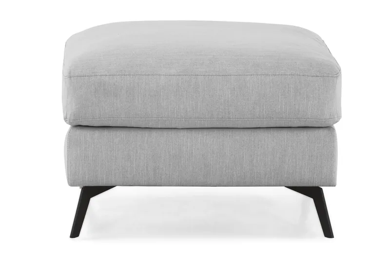 Ocean Lyx Puf - Grå Linned, Sorte Ben - Møbler - Stole & lænestole - Taburet & skammel - Puf