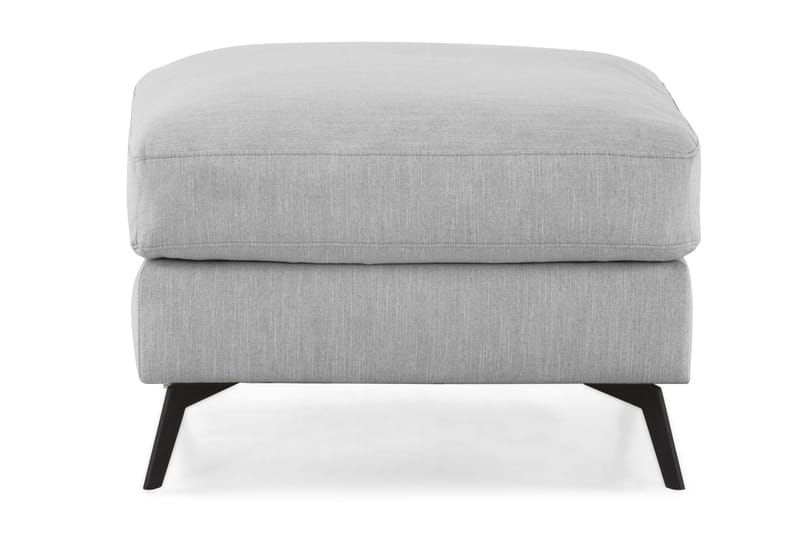 Ocean Lyx Puf - Grå Linned, Sorte Ben - Møbler - Stole & lænestole - Taburet & skammel - Puf