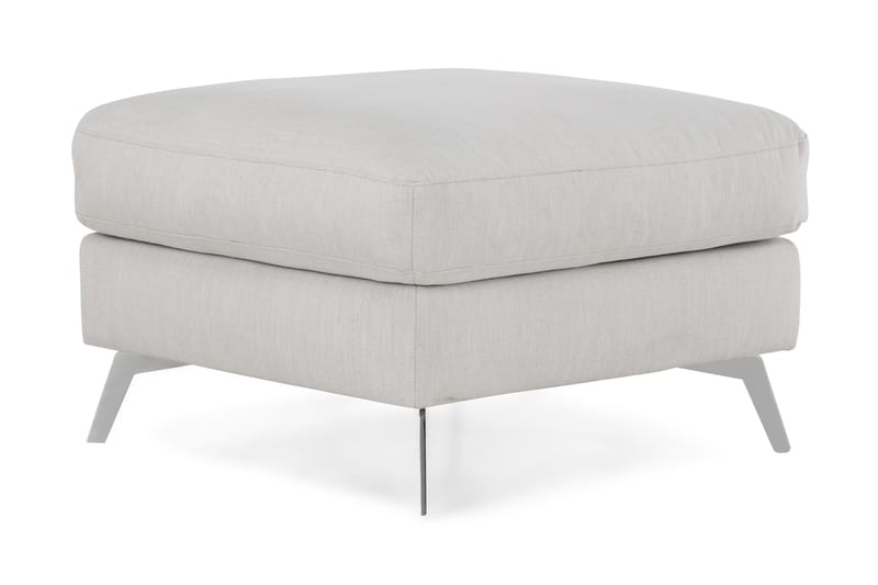 Ocean Lyx Puf - Beige Linned, Forkromede Ben - Møbler - Stole & lænestole - Taburet & skammel - Puf