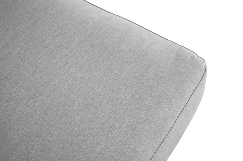 Ocean Lyx Puf - Grå Linned, Sorte Ben - Møbler - Stole & lænestole - Taburet & skammel - Puf