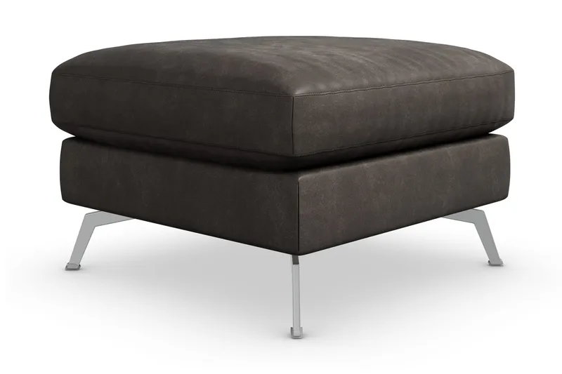 Ocean Lyx Puf, Sort/Læder