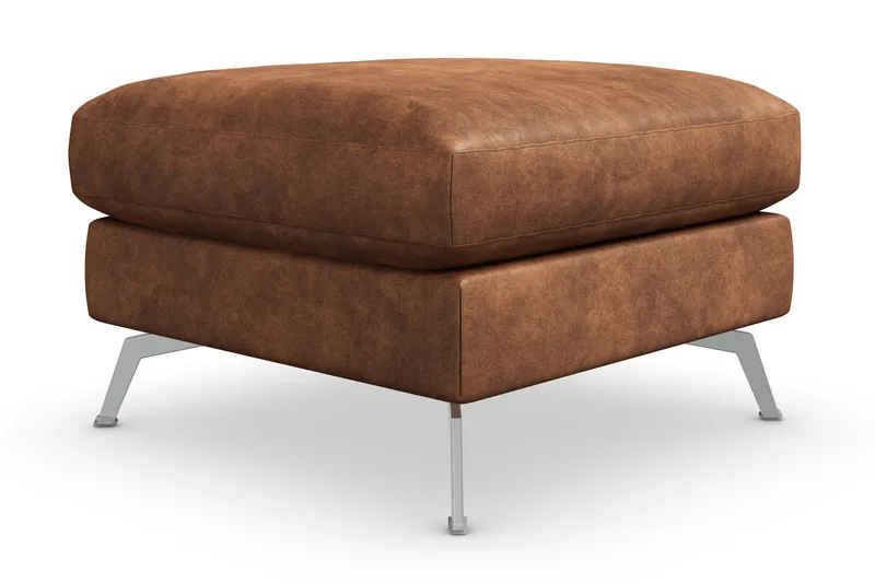 Ocean Lyx Puf - Brun/Læder - Møbler - Stole & lænestole - Taburet & skammel - Puf