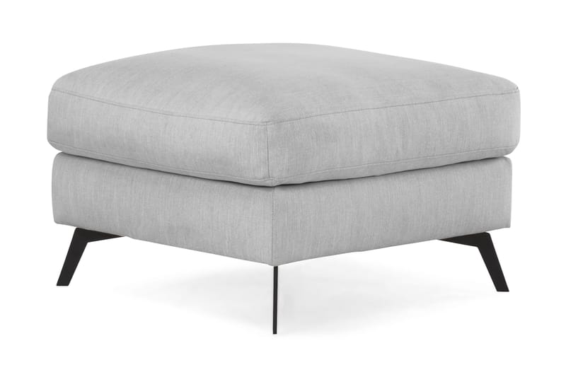 Ocean Lyx Puf - Grå Linned, Sorte Ben - Møbler - Stole & lænestole - Taburet & skammel - Puf