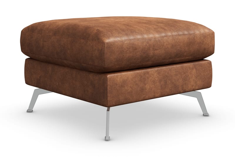 Ocean Lyx Puf - Brun/Læder - Møbler - Stole & lænestole - Taburet & skammel - Puf