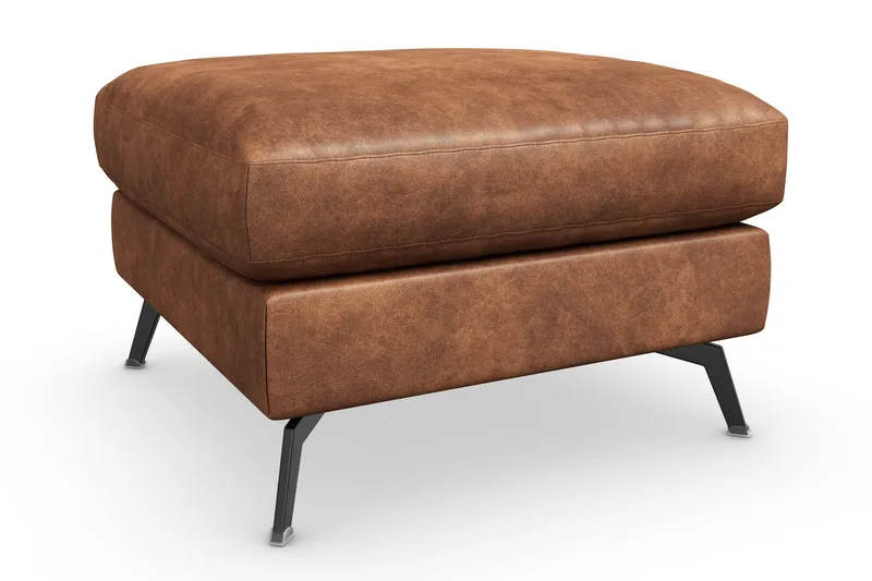 Ocean Lyx Puf - Brun/Læder - Møbler - Stole & lænestole - Taburet & skammel - Puf