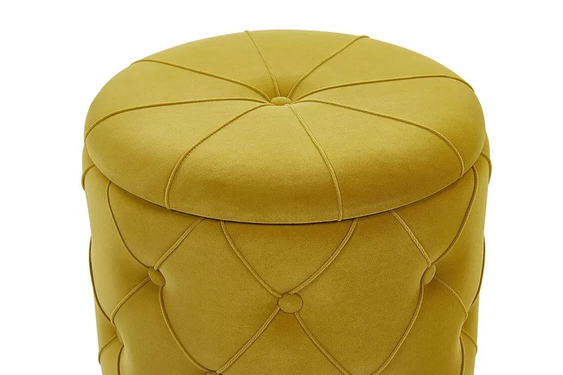 Olingskog Fodskammel med Opbevaring 2-pak - Gul - Møbler - Stole & lænestole - Taburet & skammel - Puf - Puf med opbevaring