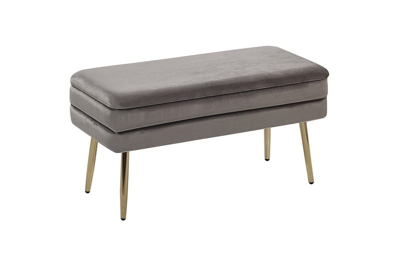 Opbevaringsbænk Durham Grå - Grå - Møbler - Stole & lænestole - Taburet & skammel - Puf - Opredelig puf
